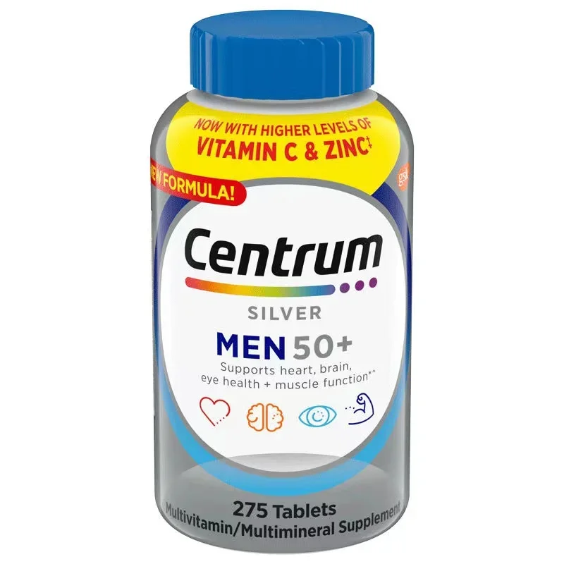 Centrum Shancun Silver Tablets in the United States, 200/275 capsules, 50 year old men and women, complex vitamin VC