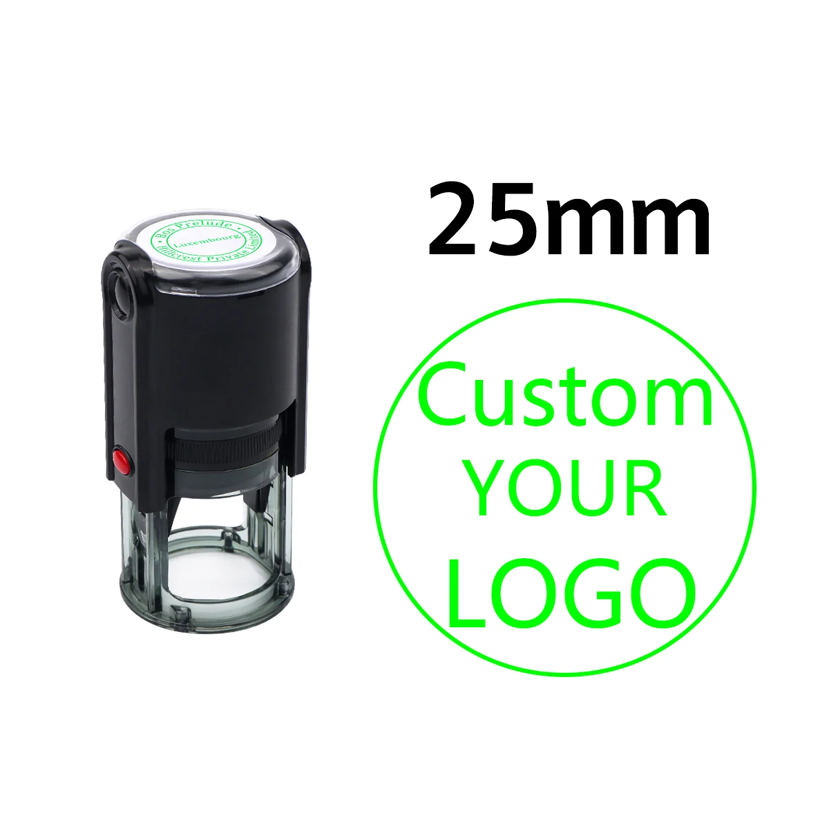 Aangepaste zelfinktende stempel met uw eigen logo, lichtgevoelige inkt / rubberen stempel, personaliseren uw logo Meerdere inktkleuropties