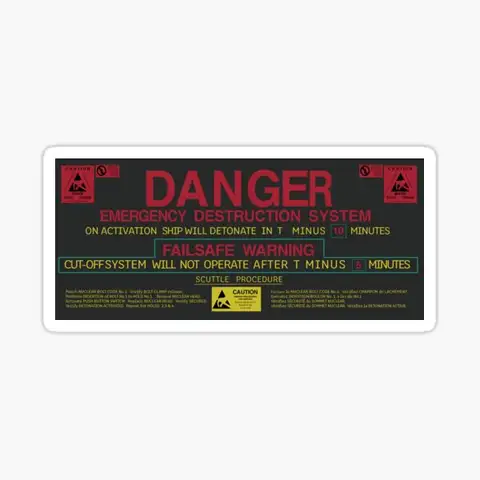 Alien 1979 Nostromo 자기 파괴 Sequen 5PCS 스티커 거실 자동차 애니메이션 재미 있은 인쇄 장식 배경 창 만화