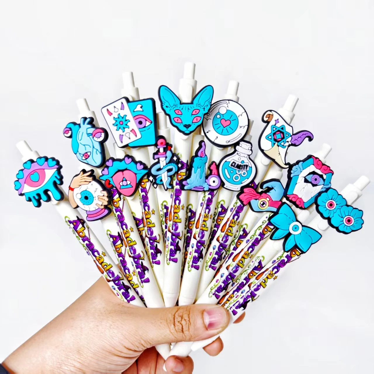 

15pcs/25pcs Magic Witch Theme Ballpoint Pen Creative "Abracadabra" Printing Daily Office Student Learning Stationery Gift Pen