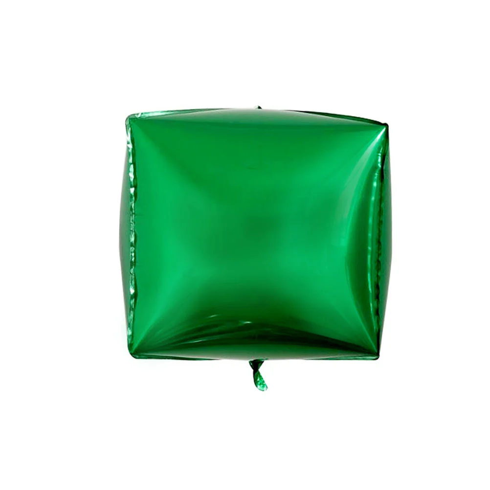 

5 Pcs Foil Cube Balloon Green Balloons Square Three-dimensional Aluminum Film Clear