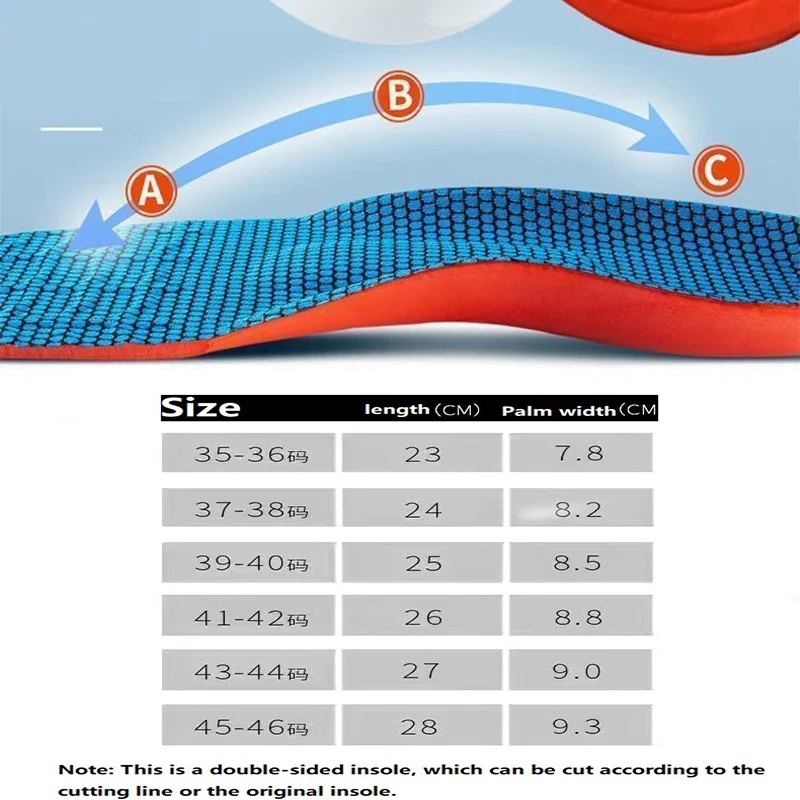 Palmilhas ortopédicas masculinas com sola confortável, palmilhas ortopédicas com amortecimento para sapatos, sola crescente