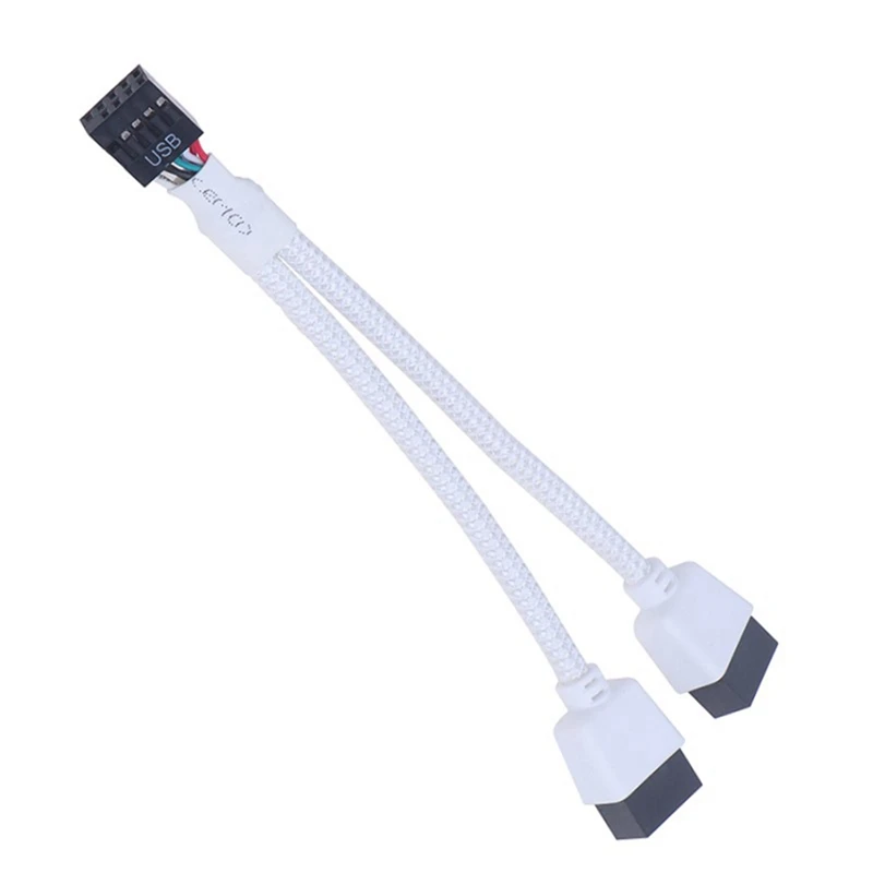 

Audio HD Extension Cable For PC DIY 15Cm Computer Motherboard USB Extension Cable 9 Pin 1 Female To 2 Male Y Splitter