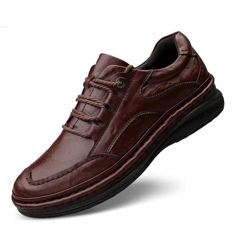 2024 Winter Genuine Leather Shoes Men Business Formal Shoes British style Men shoes