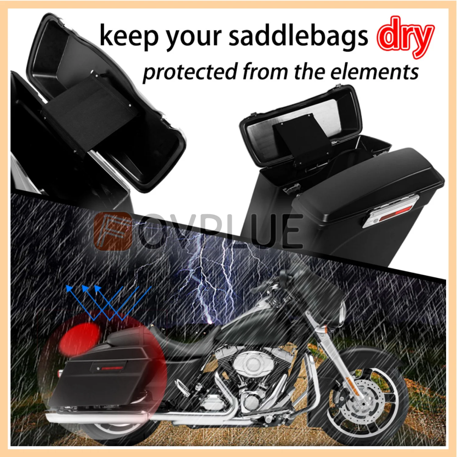 Мотоциклетная жесткая седельная сумка, резиновые уплотнительные прокладки для Harley Touring Road King Electra Street Road Glide 94-13
