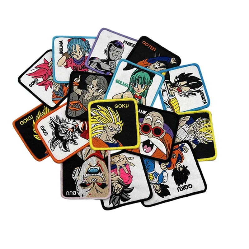 Dragon Ball Animation Peripheral Cartoon Embroidery Cloth Stickers Custom Backpack Clothing Patch Decoration Sticker Accessories