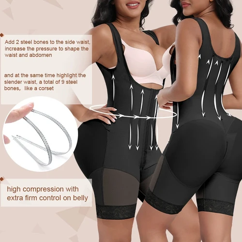 Imagen 2 del producto Fajas colombianas fajas Body Shapewear etapa 2 corsé posquirúrgico alta compresión adelgazante cintura entrenador cuerpo delgado Shaper