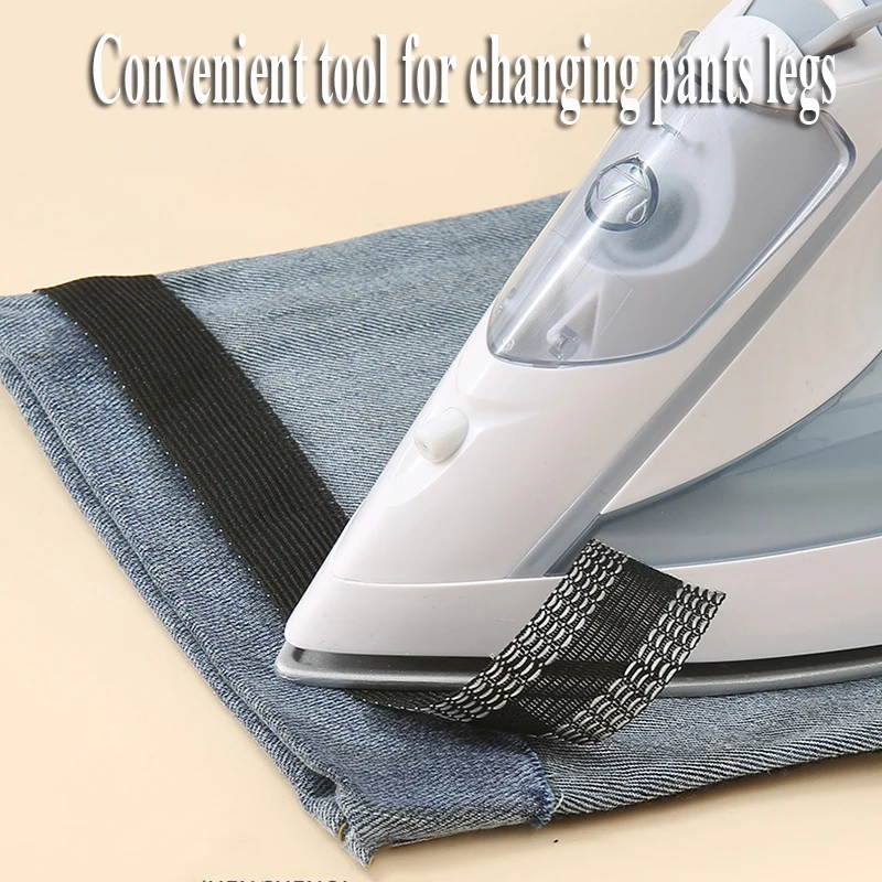 Pants Edge Shorten Self Adhesive Pant Mouth Paste Iron on Hem Fabric Fusing Hemming Ironing Sewing Tape