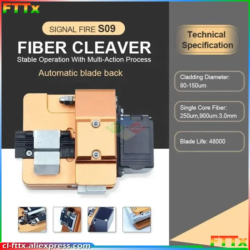 

Signal Fire S09 High Precision Fiber Cleaver Original High Precision Optical Fiber Cutter S09 Optical Fiber Cutter