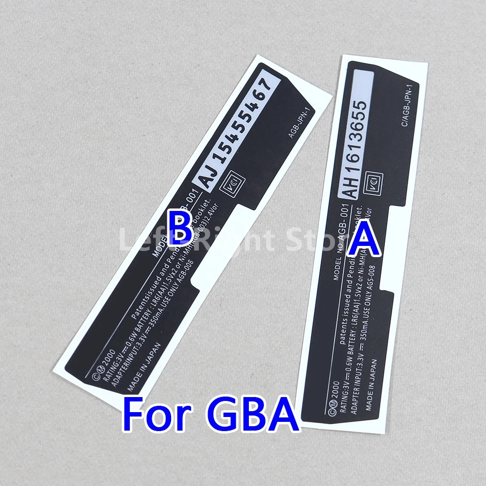 

400PCS For GBA SP GBC GBP New Lables Back Stickers Replacement For Gameboy Advance/Color/Pocket Game Console