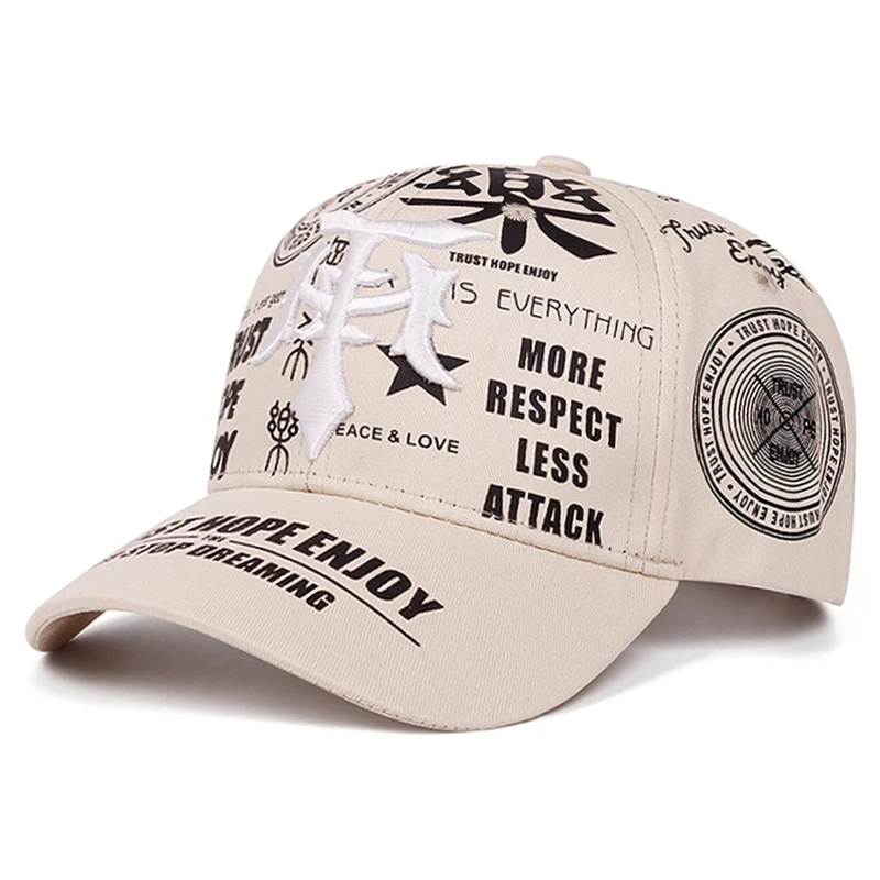 2026 Modische und Personalisierte Neue Baseball-Kappe T Graffiti-Stickerei Hip-Hop-Mütze Tägliche Freizeit-Sonnenschutzkappe Unisex Flachrand-Kappe – Detail 20