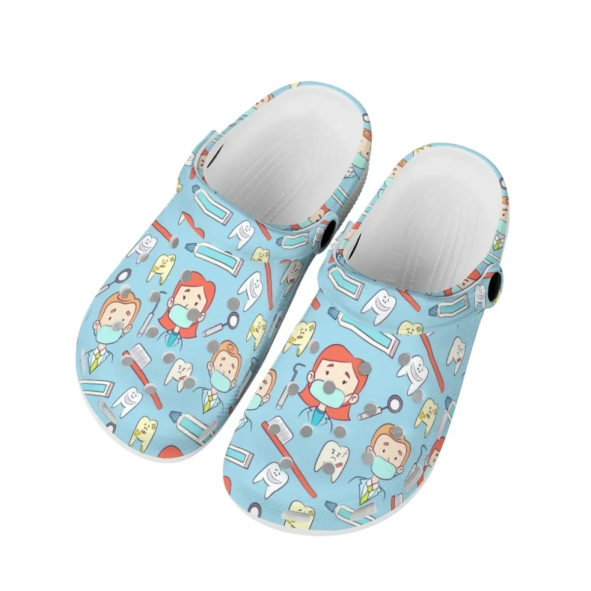 Dentist Dental Clogs for Women Mens Summer Lightweight Hole Shoes Comfort Shockproof Cushion Indoor Slippers Girls Nurse Sandals