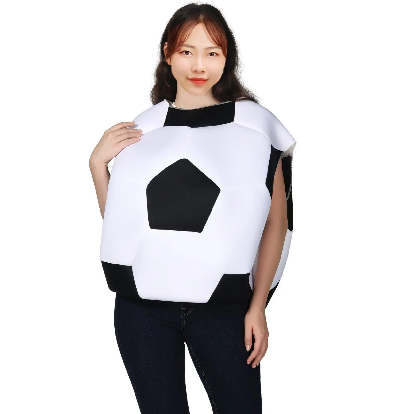 Soccer Ball Costume Lightweight Reusable Cosplay Suit Sports Balls Theme for Nightclub School Performance