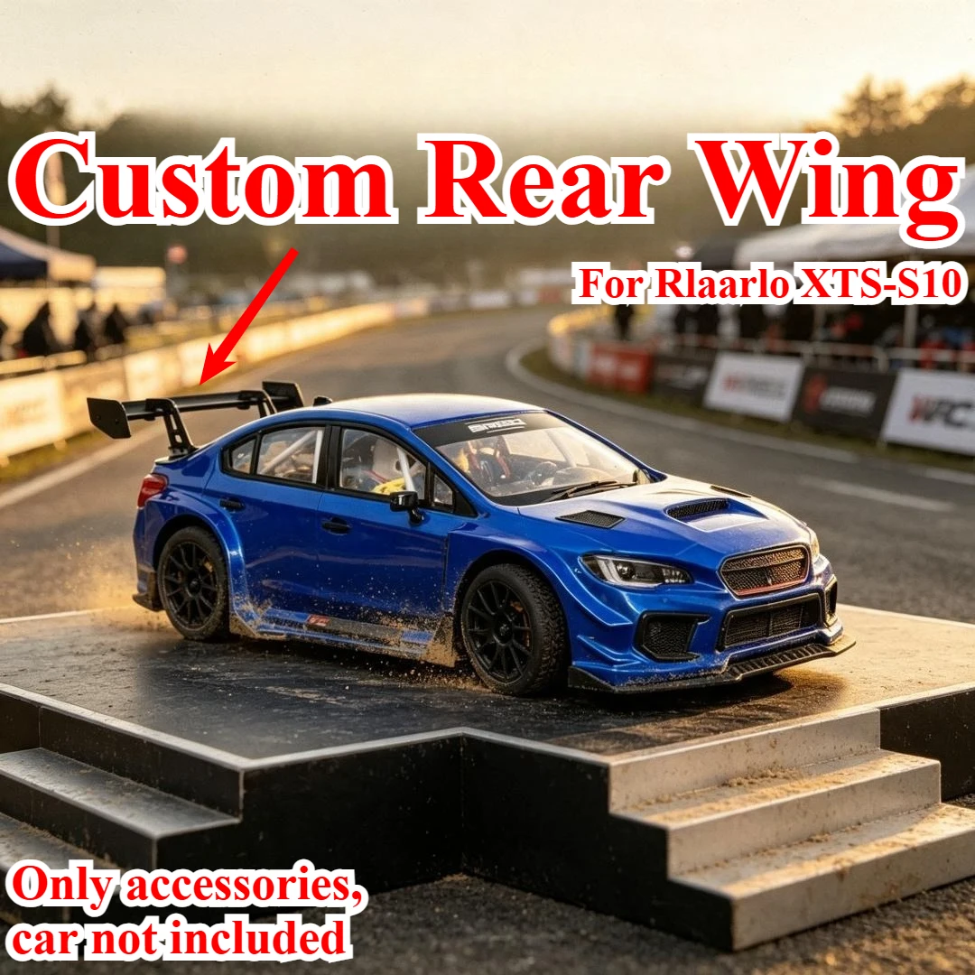 RC Rally Car Custom Rear Spoiler Wing Kit For 1/10 Rlaarlo XTS‑S10 Aero Racing Styling Exterior Appearance Upgrade Accessories