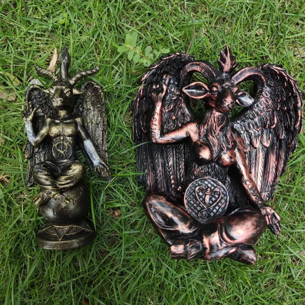 

Satanic Demon Mendez Pagan Meditation Goat Resin Statue Satan Figurine