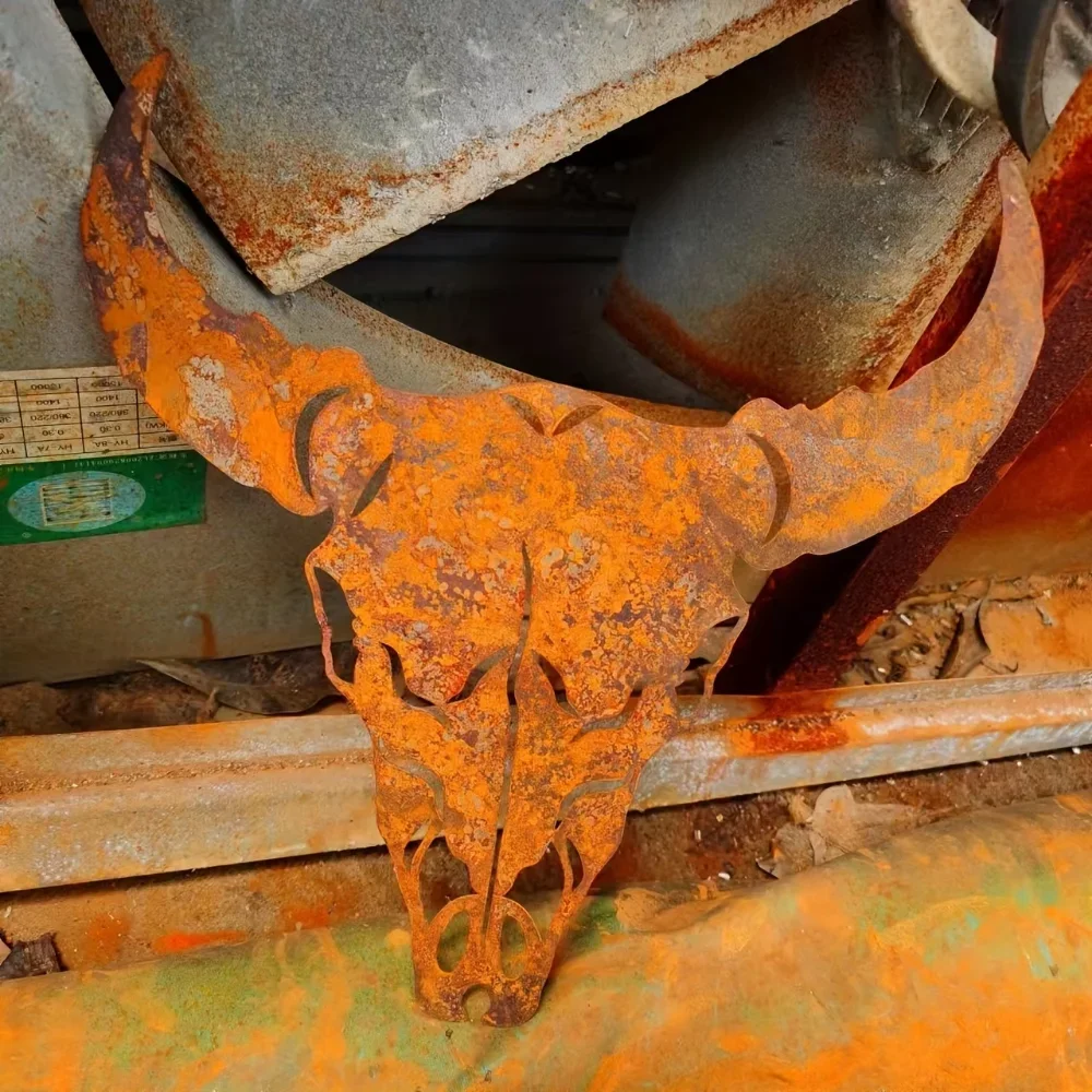 

Декорации для дома и улицы в стиле вестерн: металлический настенный декор в виде черепа быка в деревенском стиле. Идеально подходит для Хэллоуина, Рождества, Пасхи.