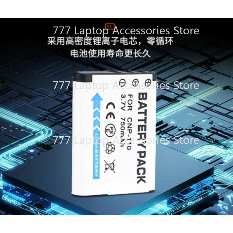 CNP-110 Camera Battery 750mAH CNP110 Rechargeable Battery for Casio EX-Z2000  Z2300  Z2200  ZR10  ZR20 EX-FC200S  ZR15