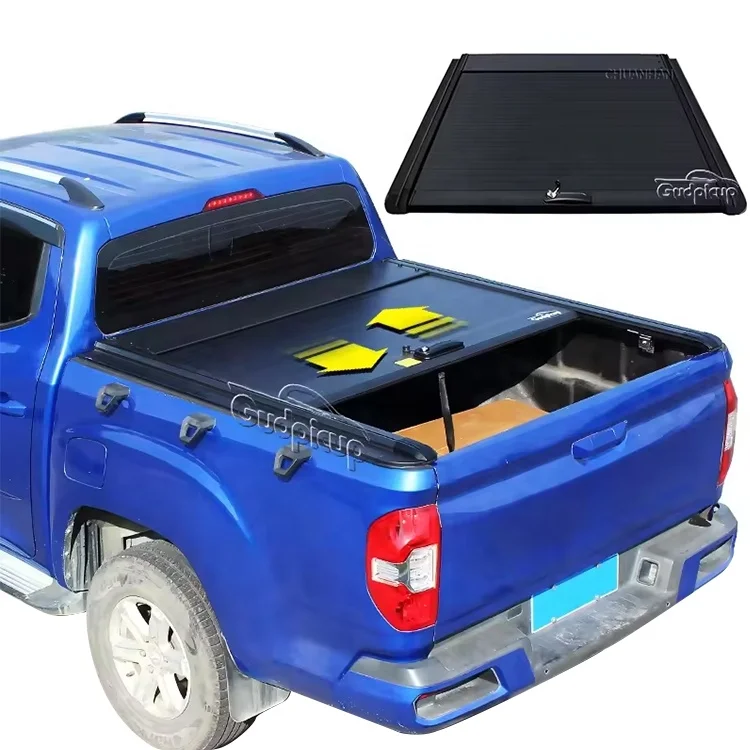 

Pickup Truck Cover High Quality Hard Retractable Tonneau Cover L200 For Ssangyong Actyon Sports Rear Trunk Cover SILVERADO