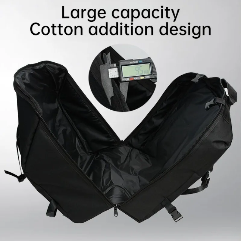 กระเป๋าผ้าอ็อกซ์ฟอร์ดแบบพับได้ หนา ทนทานต่อการสึกหรอ พกพาสะดวก สะพายไหล่ น้ำหนักเบา กระเป๋าเป้สะพายหลังแบบพับได้ อุปกรณ์เสริมสำหรับเครื่องดนตรี