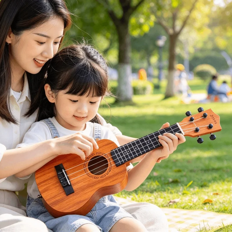35cm Simulated Kids Ukulele Guitar Toy, Children Musical Instrument with Picks for Early Education & Fun Playtime