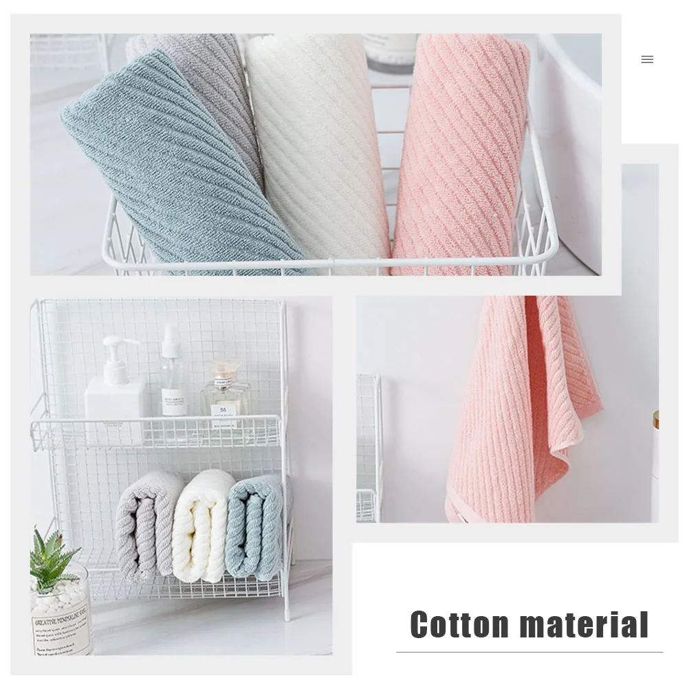 

4Pcs Cotton Face Washcloths Supple Soft Durable Towels for Home Travel Bath Quick Dry Water Absorbent Supple Towels