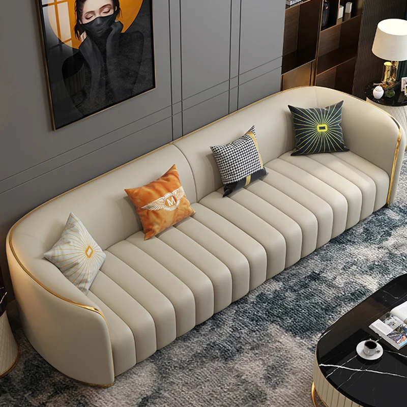 Luksusowa sofa segmentowa kanapy skórzany fotel Sofa salon biurowy Muebles Para El Hogar zestaw sof meble do salonu LQQ15XP