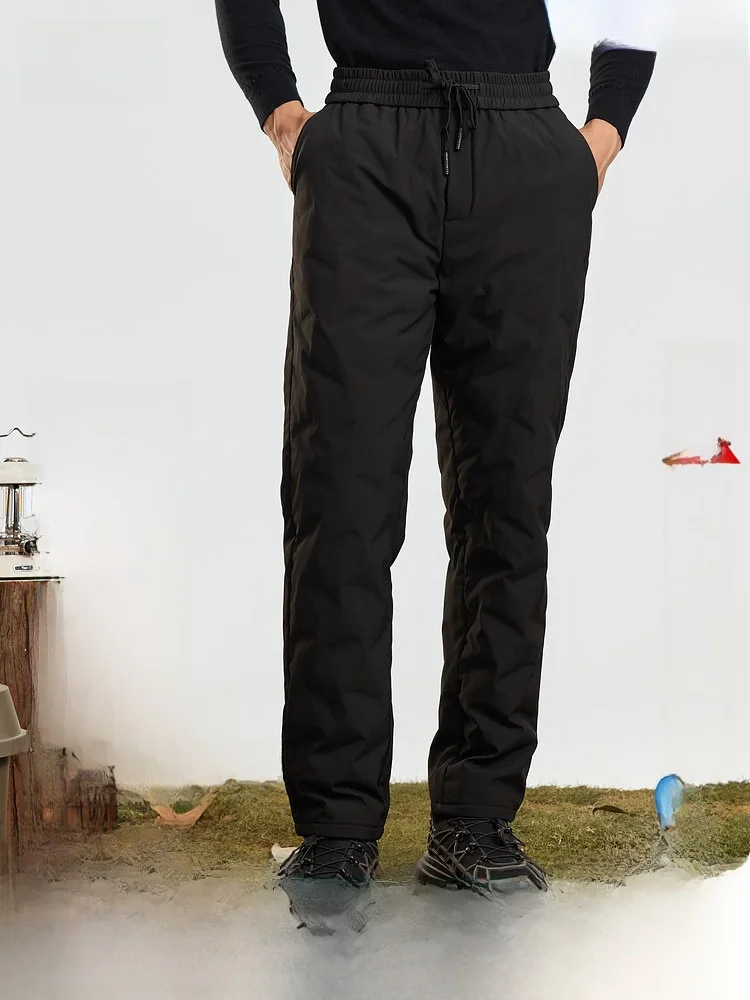 

Мужские утепленные спортивные брюки Snow Flng 2026: прямые, свободные, комфортные, длинные, модные, городские, из полиэфирного волокна