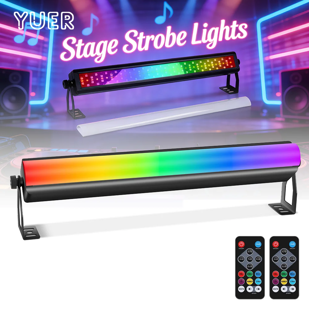 LED Stage Pixel Light 40W 108LED RGBW Light With Detachable Cover 2IN1 Pixel&Strobe Effect By Remote Sound DMX512 DJ Disco Party