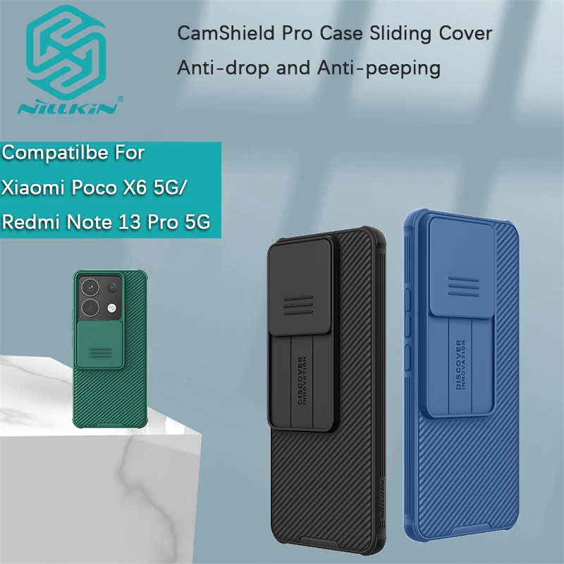 For Redmi K70E/K60E/Note 13 Pro+/Note 12 Pro Plus 4G 5G/Xiaomi Poco X5 Pro/Poco X6 Nillkin CamShield Pro Case TPU PC phone case