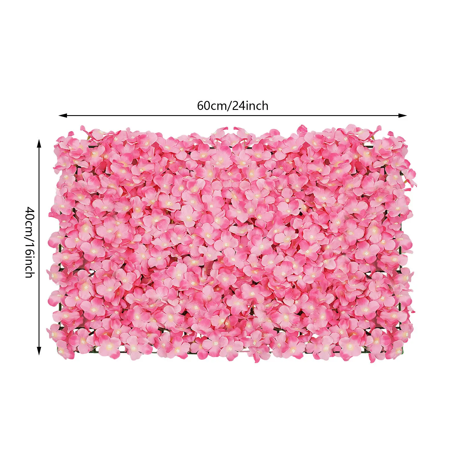 20pcs Silk Artificial Flower Wall Panel Wedding Party Backdrop Floral Home Decor