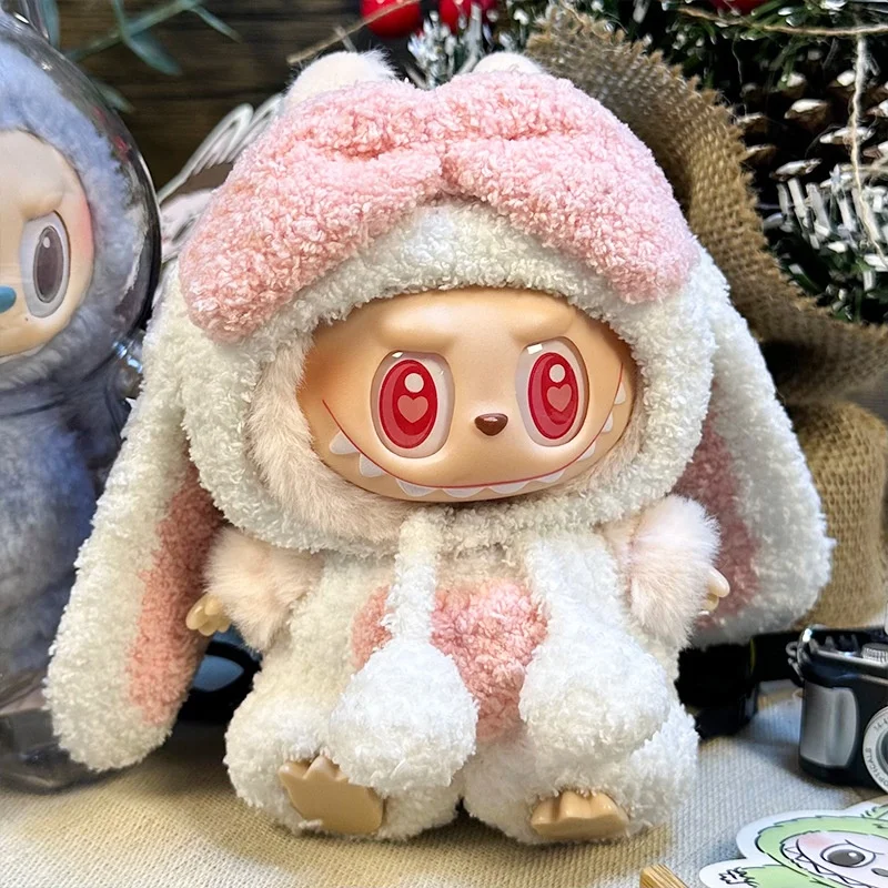

Only applicable to clothes. The first second and third generation Labubu party play clothes for kids. 17cm doll with long ears