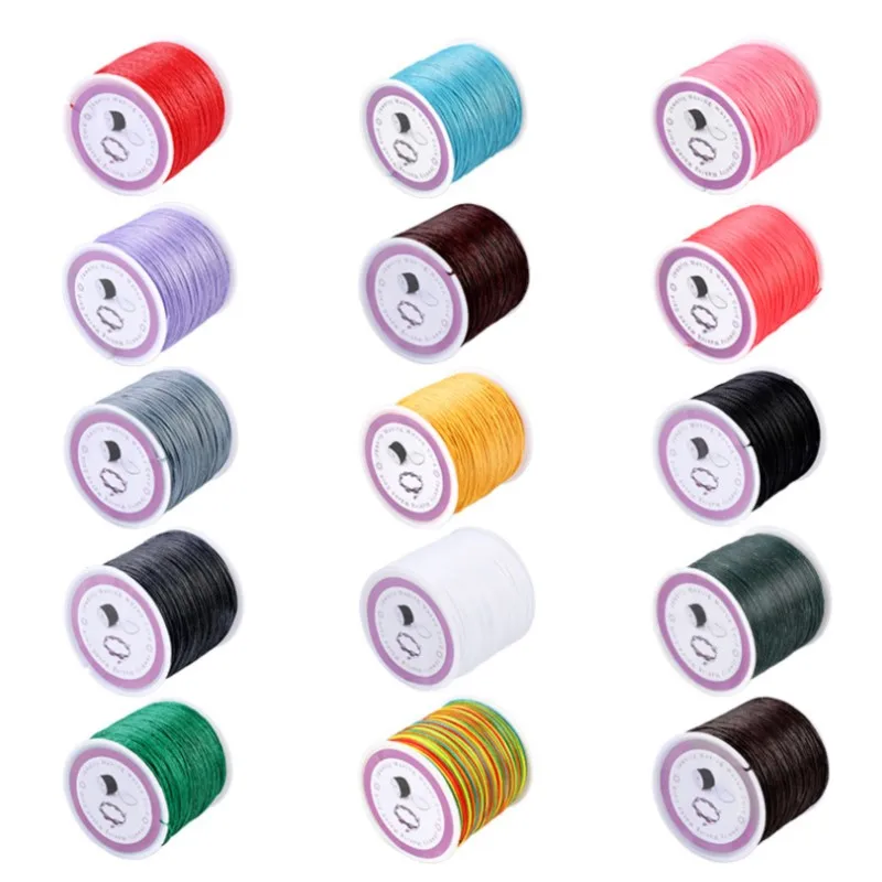 100m/Roll 0.5mm 15Colors Nylon Thread Cord String for DIY Making Bracelet Necklace Handmade Craft Accessories