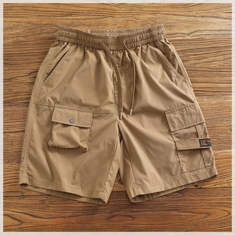 Cargo Shorts Men's Thin Functional Pocket Loose Plus Size Couple Outdoor Quick Drying Light Five Point Medium Pants Fashion