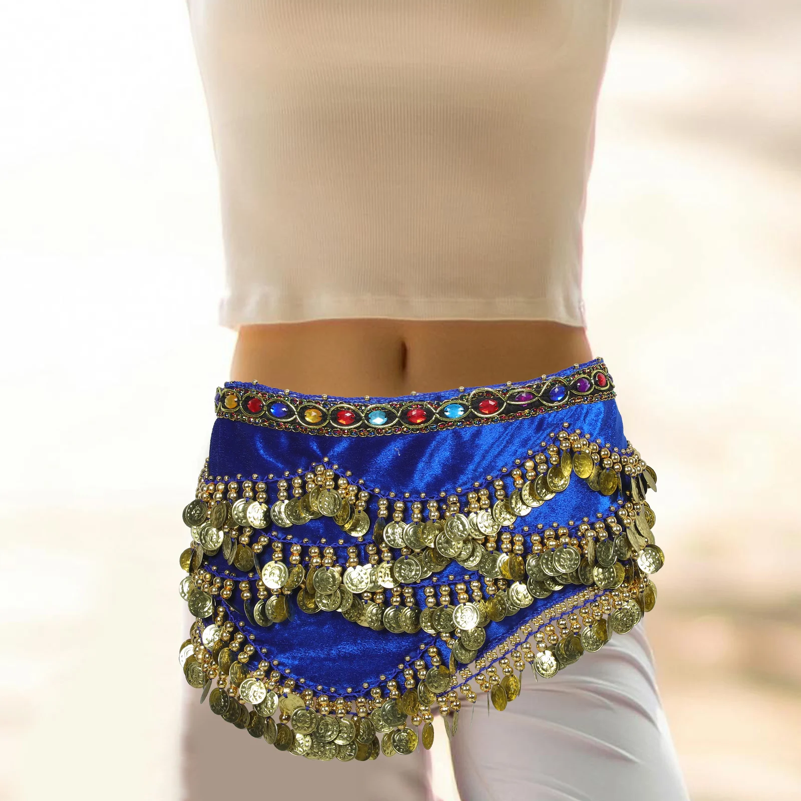 1 قطعة الرقص الشرقي الخصر سلسلة خمر بوهو شرابة وشاح الورك للنساء مرحلة الأداء زي التبعي #2