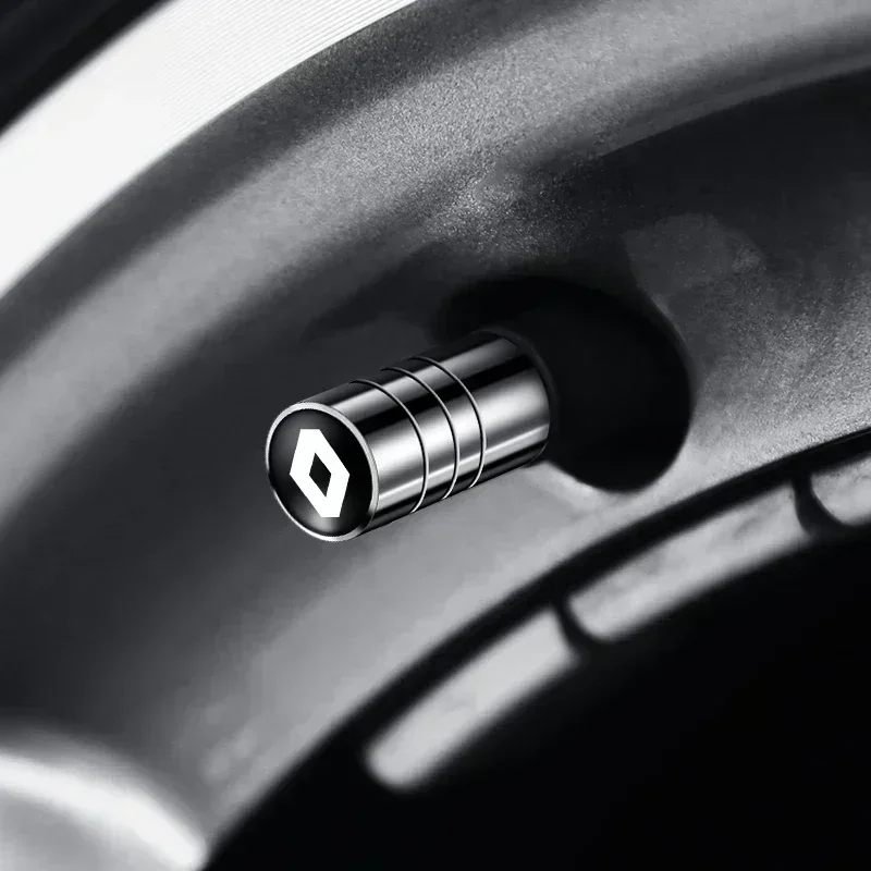 4Pcs Car Wheel Metal Valve Caps Auto Tire Air Stem Cover Bolt Cap For Renault RS Clio Megane 2 3 4 Captur Trafic Twingo Scenic 2