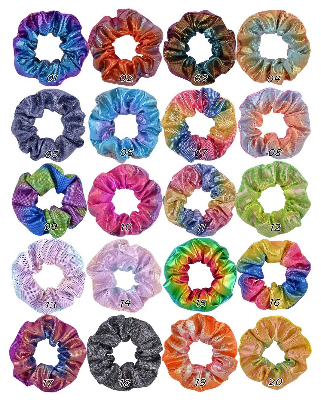 10 stücke glänzende metallische Haar gummis Haar Meerjungfrau Gummibänder Haar bänder Haar gummi Pferdes chwanz Halter Zubehör für Frauen Mädchen – Detail 13