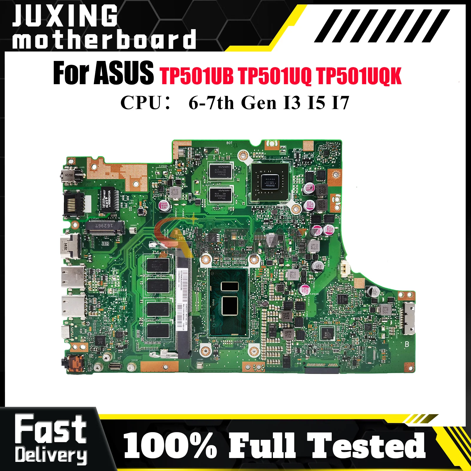 

TP501UB Материнская плата для ноутбука ASUS VivoBook Flip TP501UQ TP501UQK TP501U TP501UB Материнская плата с процессором I3 I5 I7 100% tests OK stk