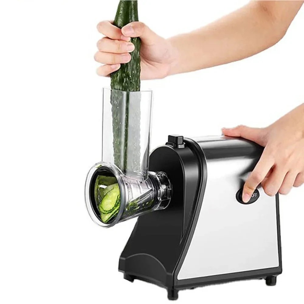 

Multifunctional Electric Vegetable Cutter Potatoes Shredder Cucumber Carrot Eggplant Chocolate Cutting Machine