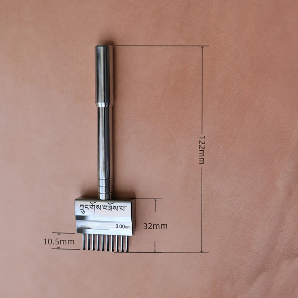 Ferri da stiro per pelle, punzone di fascia alta, stile francese, scalpello per lavorazione della pelle, acciaio M390 sostituibile, lucidatura fine,