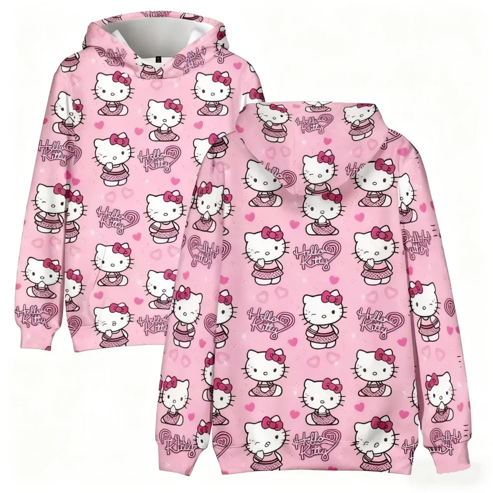 Hello kitty new cute cartoon 3d Sweet printed Autumn Fashion Comfotable hoodie for  Woman Casual Unique Fashion Hoodies