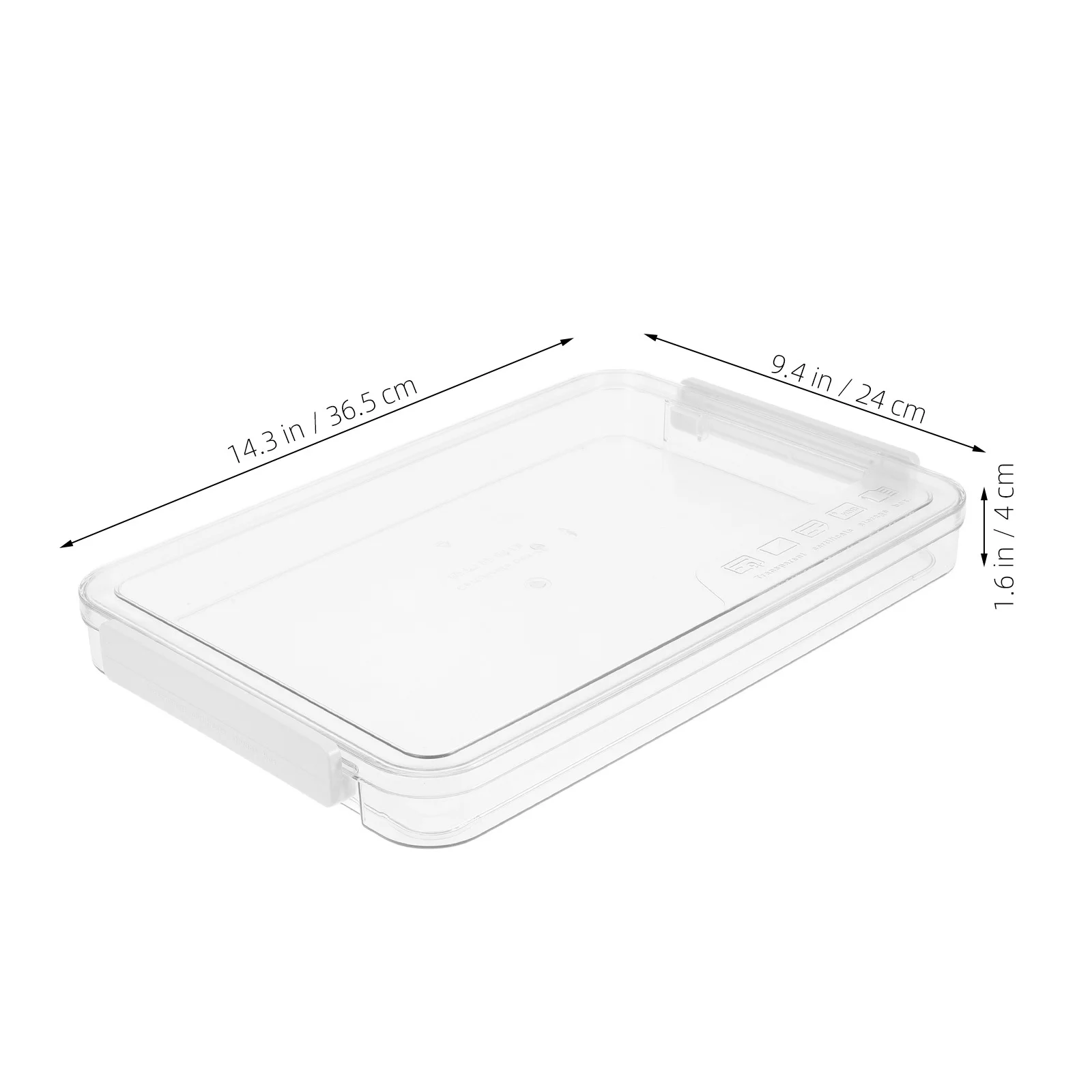 2Pcs File Organizer Boxes Large Capacity Clear Plastic Document Storage Box Set Pet ABS Material Portable Desktop