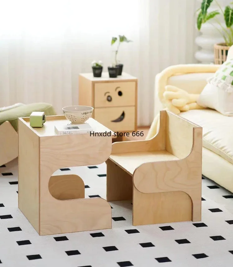 Handmade table toys children's building block table