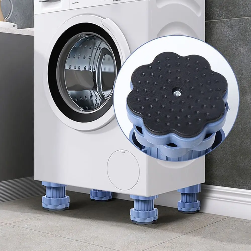 1/4Pcs Raise Height Washing Machine Shockproof Pad Adjustable Height Non-slip Shock Mute Pads Universal Rubber