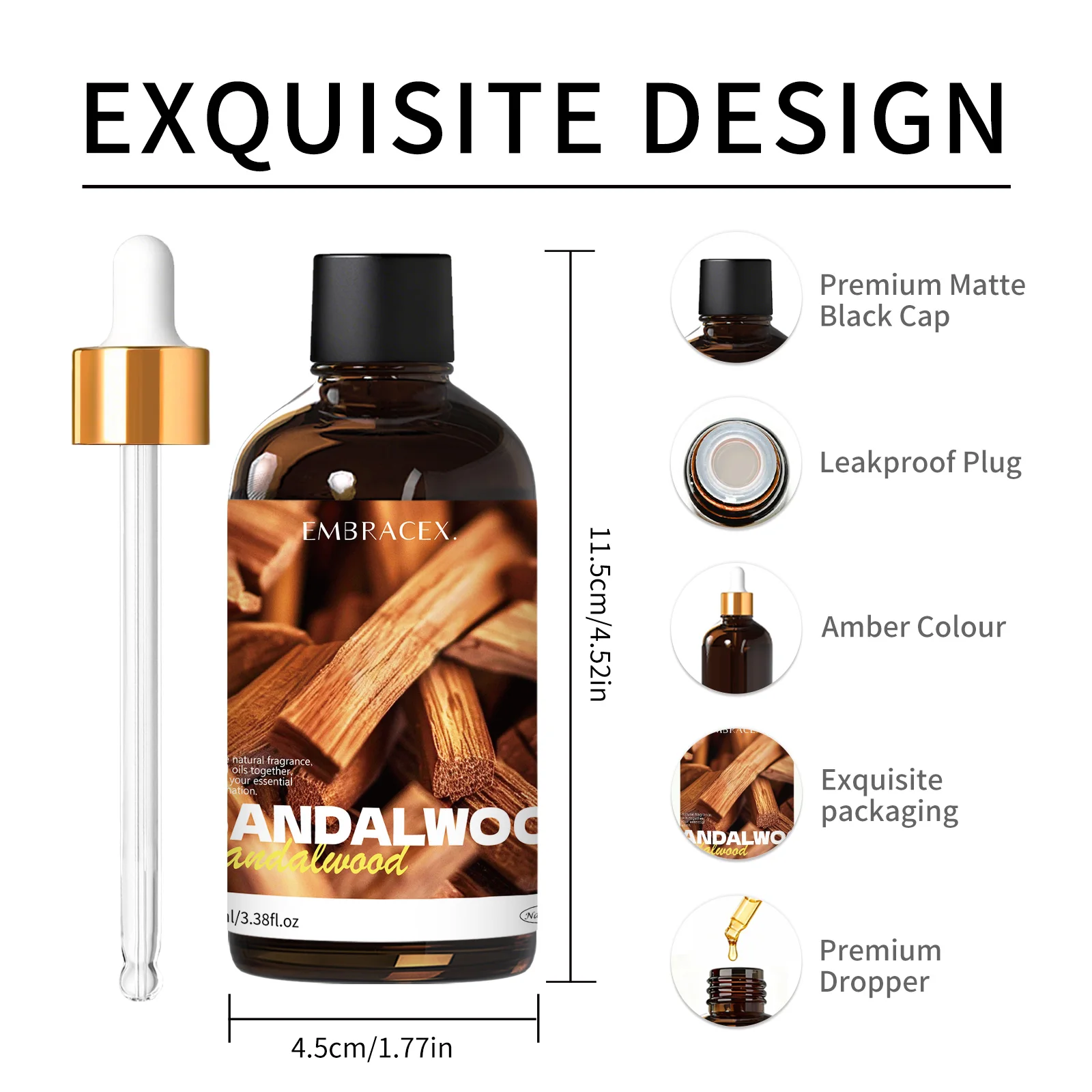100ml Sandalwood Pure Plant Essential Oil Premium Grade Essential Oils For Aromatherapy Gift