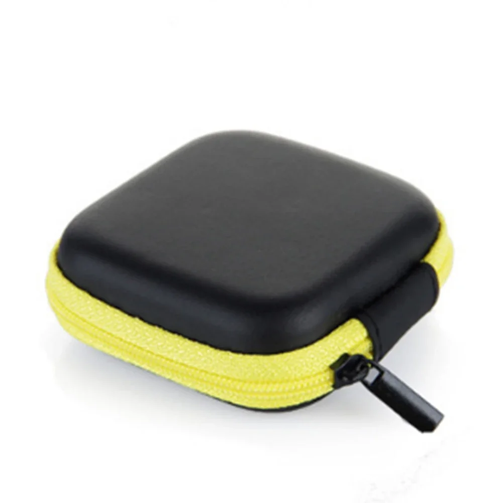 Mini bolsa portátil para auriculares, monedero con Cable USB, caja de almacenamiento, BILLETERA, bolsa de transporte, accesorio para auriculares, 1 unidad