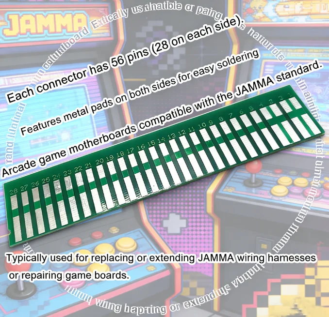 

5pcs DIY Jamma Male Connector Repair Kit, Arcade Game Machine Replacement Parts, Jamma Connector for Arcade Cabinet Console