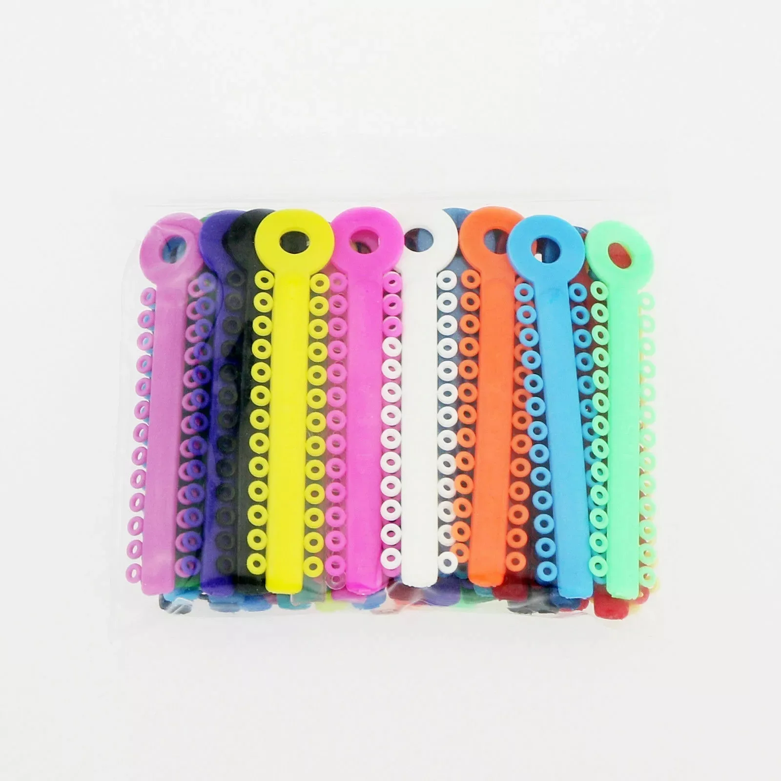 1040pcs Mix Colors Dental Orthodontic Ligature Ties Braces Elastomeric Rubber Bands Multi Colors