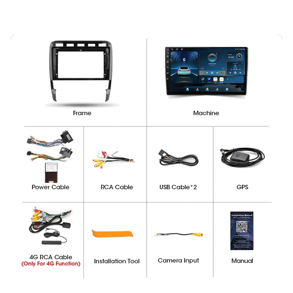 Radio samochodowe Android 16 Carplay Auto dla Porsche Cayenne I 1 9PA 2002 - 2010 Odtwarzacz multimedialny GPS Stereo Kamera 360 4G+WiFi BT DSP — zdjęcie 4