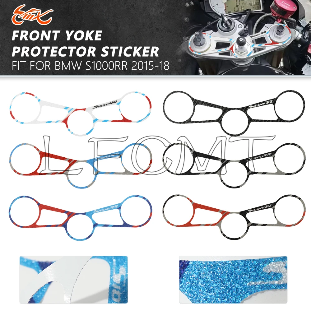 Fit for BMW S1000RR S1000 RR S 1000 RR 2015-2018 Frosted Motorcycle Upper Triple Top Clamp Front Fork Yoke Defender Sticker