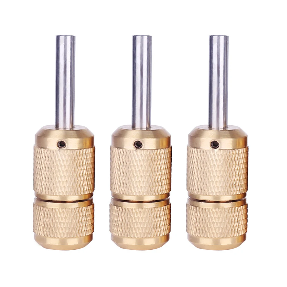 

Permanent Makeup Tattoo Grips 25mm Round Copper Non-slip Tattoo Grip Tube Tattoo Tip Needles for Tattoo Machine Gun Power Supply